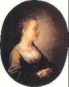 DOU, Gerrit Portrait of a Young Woman Germany oil painting reproduction